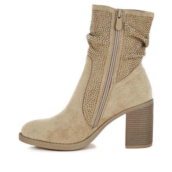 Botines holgados con tachuelas y pedrería Chinar 4