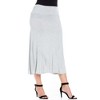 Plus Comfortable Fit Elastic Waist Maxi Skirt - 24seven Comfort Apparel™ - 2 of 4