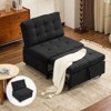 Karl Home |Teddy Fleece Armless Sleeper Chair Sofa Bed Space-Saving Pull-Out Chair Bed For Small Spaces - 3 of 4