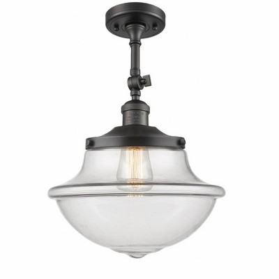 Oxford - 1 Light Adjustable Semi-Flush Mount In Traditional Style-15.5 Inches Tall and 11.75 Inches Wide