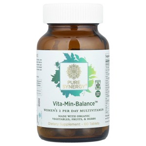 Pure Synergy Vita-Min-Balance™, Women's 2 Per Day Multivitamin, 60 Tablets - 1 of 2