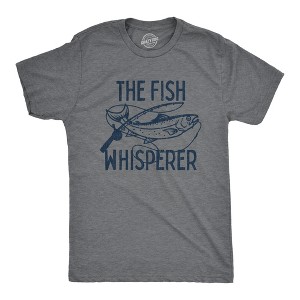 Mens The Fish Whisperer T Shirt Funny Fishing Lake Time Graphic Novelty Tee - Crazy Dog Men's T Shirt - 1 of 4