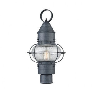 Elk Home Onion 1 - Light Post Light in  Aged Zinc - 1 of 3