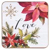 C&F Home Poinsettia Christmas Coaster S/4 - 3 of 4