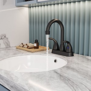 PAGED Bathroom Faucet 2-Handle Bathroom Sink Faucet with Zinc Alloy Handle and Ceramic Cartridge - 1 of 4