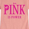 Girls' - Barbie - Pink Is Power Fitted Short Sleeve Graphic T-Shirt - 2 of 4