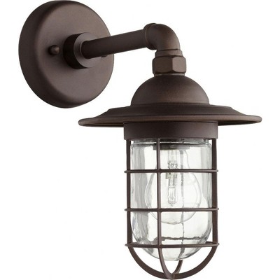 Quorum Lighting Bowery Oiled Bronze Outdoor Wall Light, 1 Light, Wet Rated