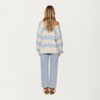 Anna-Kaci Women’s Oversized Striped Knit Sweater with Soft Chunky Texture Slouchy Off-Shoulder Fit and Drop-Sleeve Silhouette - 4 of 4