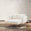 CAVINAS Teddy Velvet Accent Chair with Adjustable Mid-Height Backrest,Cozy Upholstered Living Room Chairs,Reading Chairs for Living Room - 2 of 4