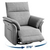 Swivel Rocking Recliner Chair – Small Upholstered Design with Charging Port, Perfect for Living Room & Bedroom - 2 of 4