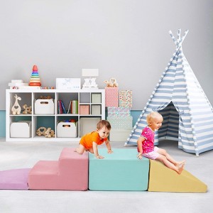 4 Pieces Soft Play Climbing for Toddlers – Indoor Foam Climber Playset for Crawling, Sliding & Active Play, for Home & Daycare for Toddlers 1-3 - 1 of 4