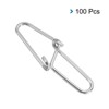 Unique Bargains Stainless Steel Quick Lock Design Fishing Swivels and Snaps 100 Pcs - 3 of 4