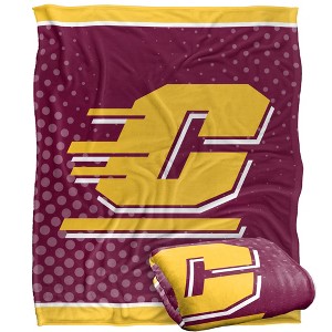 Central Michigan University Logo Dots Silky 50x60 Blanket, 1 Sided - 1 of 4
