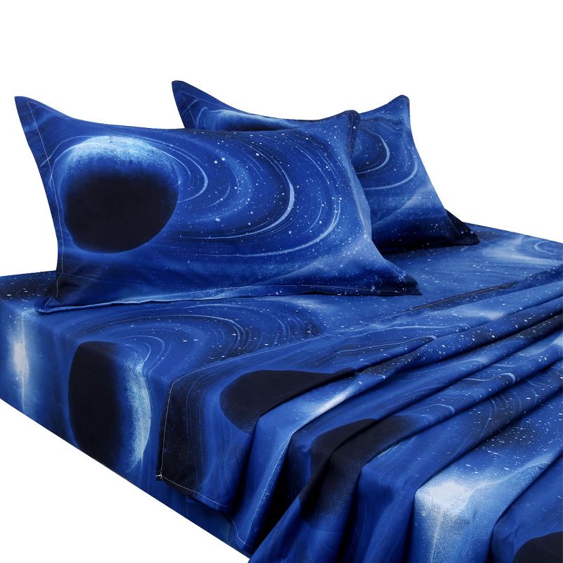 PiccoCasa Polyester Galaxy Soft with Pillowcases Bedding Sets 4 Pcs, 1 of 5