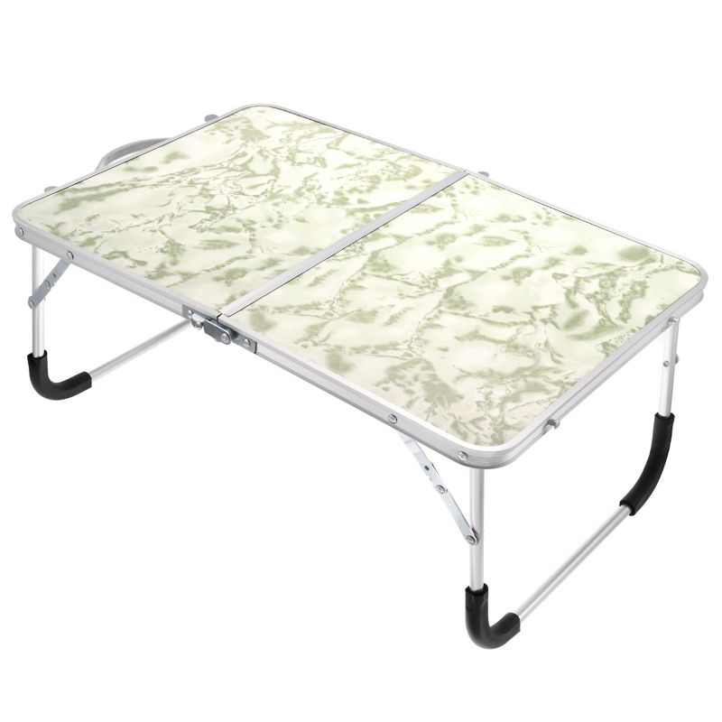 Unique Bargains Bed Sofa Laptop Reading Foldable Portable Table White Green 1 Pc, 1 of 6