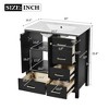 30'' Bathroom Vanity with Resin Sink Combo, Solid Wood Frame Storage Cabinet, Freestanding Vanity Set with 4 Drawers black - image 4 of 4