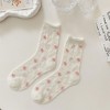 Alilang Women's Sheer Floral Embroidered Ankle Socks with Ruffle Cuff 6Pk - 2 of 3