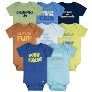 Onesies Brand Baby Boys' 8-Pack Onesies Bodysuits, Cool Kids - 1 of 4