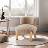 GDFStudio Evans Modern Faux Fur Accent Chair with Wooden Legs - 2 of 4