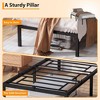 14 Inch Metal Bed Frame Platform Bed Frame No Box Spring Needed, Sturdy Heavy Duty Bed Frame, Easy Assembly, Under Bed Storage - Black - 3 of 4