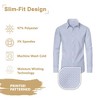 Galaxy By Harvic Men's Slim Fit  Long  Sleeve Stretch Printed Dress Shirts - 4 of 4