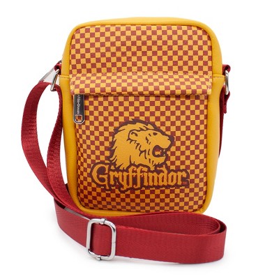 Harry Potter Bag, Crossbody, Gryffindor, Checker, Vegan Leather