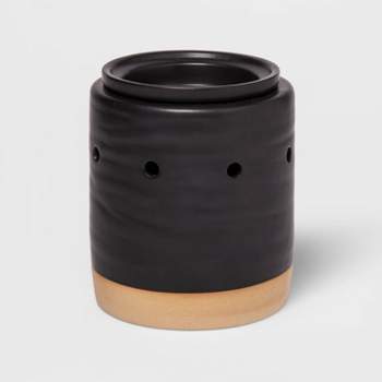 5.2" x 4.7" Stoneware Matte Glaze Wax Warmer Black - Threshold™