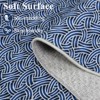 Printed Area Rug, Realistic Braided-Look Textured Rugs, Machine Washable Non-Slip Indoor Carpet for Living Room, Bedroom & Durable Home Decor - 3 of 4