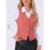 INSPIRE CHIC Women's Steampunk Velvet Sleeveless Button-Down V-Neck Suit Vest - 2 of 4