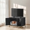 Litter Box Enclosure, Modern Cat Litter Box Furniture Hidden, with Scratching Mat, Cat House, Side End Table, 31.5 x 19.7 x 21.7 Inches - 4 of 4