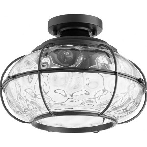 Quorum Lighting Hudson 1 - Light Flush Mount in  Noir - 1 of 1