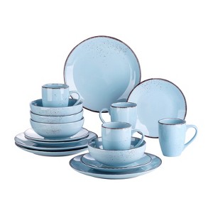 vancasso 16 Pieces Dinnerware Set, Blue Set For 4 Person, Microwave Safe, Oven Safe And Dishwasher Safe - 1 of 4