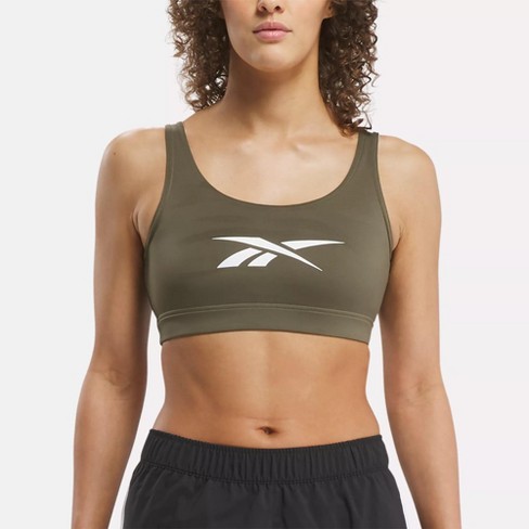 Reebok Workout Ready Sports Bra Xl Army Green : Target