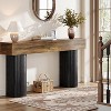 Tribesigns 63"Fluted Console Table, Farmhouse Entryway Table with Fluted Legs, Wood Entry Table for Hallway, Living Room, Black and Brown - 3 of 4
