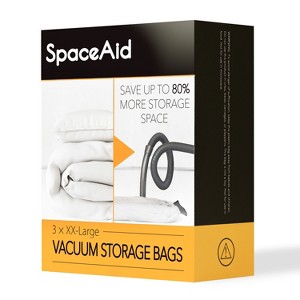 XL 3 pc Vacuum Storage Bags,Space Saver Sealer Compression Bags -SpaceAid® - 1 of 4