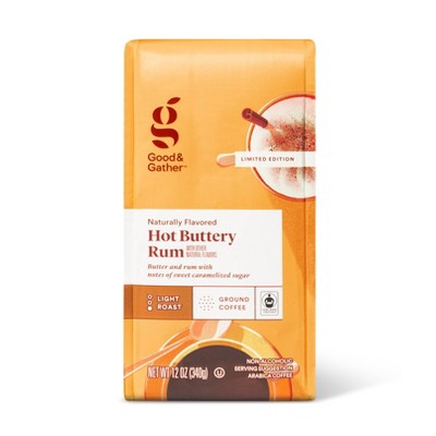 Naturally Flavored Hot Buttery Rum Light Roast Ground Coffee - 12oz - Good & Gather™