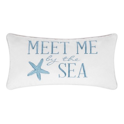 C&F Home 12" x 24" Meet Me At The Sea Embroidered Throw Pillow