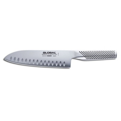 Global Cromova Stainless Steel Hollow Ground 7 Inch Santoku Knife