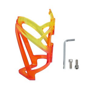 Unique Bargains  Universal Bike Water Bottle Cage Holder with Screws and Wrench for Bicycle Plastic Red Yellow 1 Set - 1 of 4