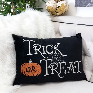 Tramull Pumpkin Lumbar Pillow, Fall Thanksgiving Decor, Accent Cushion for Sofa Bed - 1 of 4