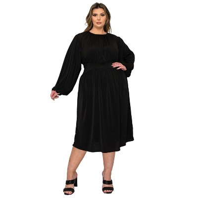 L I V D Women's Audrey Ruched Midi Dress