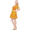 HAPPY BAY Women's Breachwear Bathing Suit Wraps Summer Loose Swimsuit Cover Ups Mini Caftan X-Large-XX-Large Orange Abstract - 3 of 4