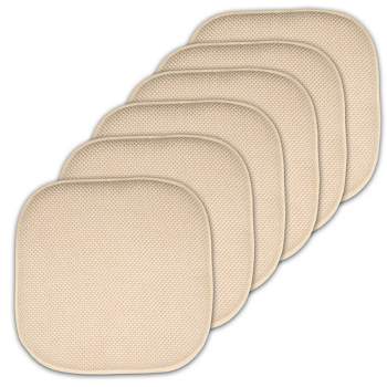 4 Pack: Premium Memory Foam Non Slip Chair Cushions, Burgundy