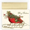 Masterpiece Studios Holiday Collection 15-Count Boxed Embossed Christmas Cards with Foil-Lined Envelopes, 7.8" x 5.6", Holiday Sleigh (843800) - 2 of 2