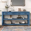 62.2" Stylish Console Table Table with 4 Storage Drawers and 2 Shelves for Entryway Hallway 4M - ModernLuxe - 2 of 4