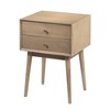 Royal Hampton Bedside Nightstand Table with 2 Drawers and Brass Knobs, Mango Wood, Sandblasted - 4 of 4