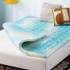 Vipbear 2 Inch 5 Zone Memory Foam Mattress Topper Queen Size, Comfortable Mattress Topper, Gel Infused Bed Topper, for Back Pain Relief, Blue - 2 of 4