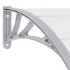 vidaXL Door Canopy Gray 47.2 in.x39.4 in. PC - 4 of 4