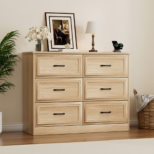 6 Drawer Wide Dressers Organizer with Charging Station - 1 of 4