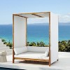 Scott Living Dara Outdoor Acacia Wood Daybed with Canopy and Curtains, Washable Cushions and Detachable Pillows - 2 of 4